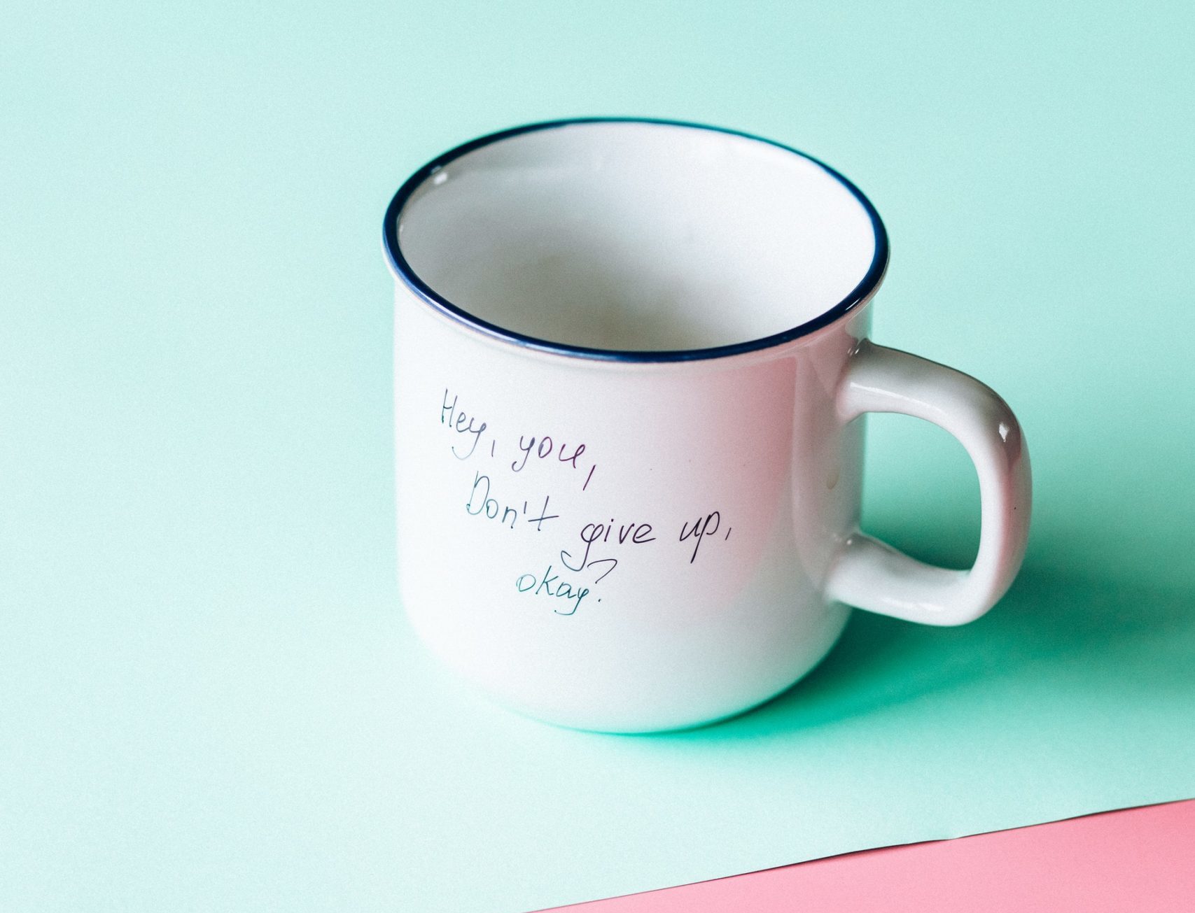 powerful message on a mug